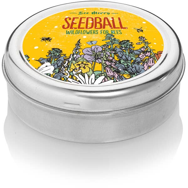 NEW: Bee Merry Seedball Christmas Festive Tin