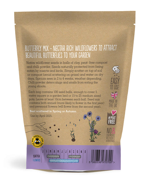 NEW: Butterfly mix seed bag - 100 balls