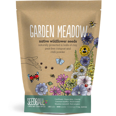 NEW: Garden meadow mix seed bag - 100 balls