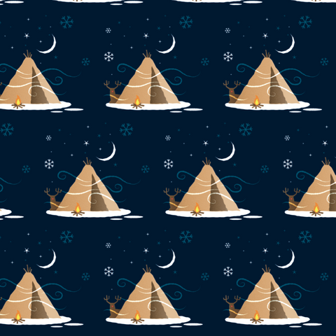 Reindeer campfire gift wrap