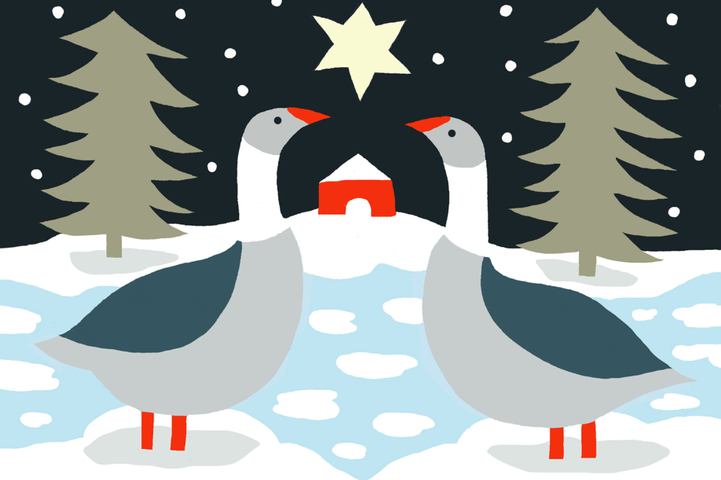 NEW: Winter geese cards