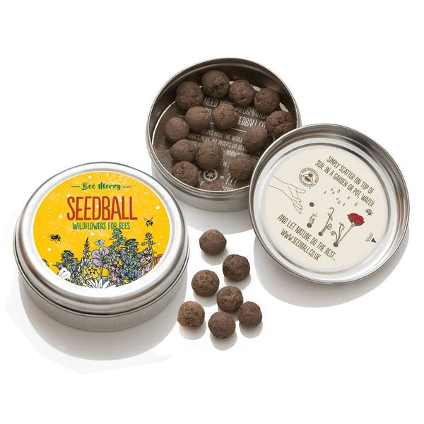 NEW: Bee Merry Seedball Christmas Festive Tin