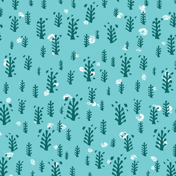 Festive green forest gift wrap