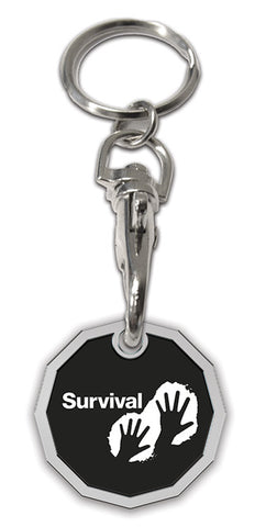 Survival trolley coin keyring